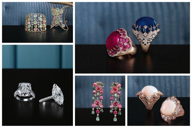 Crivelli classical Italian jewelry with diamonds and large gemstones
