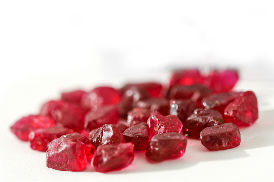 FURA Gems ruby rough stones from Mozambique mining operation
