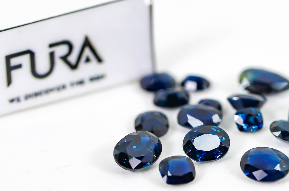 FURA Gems sapphire colored gemstone close-up detail