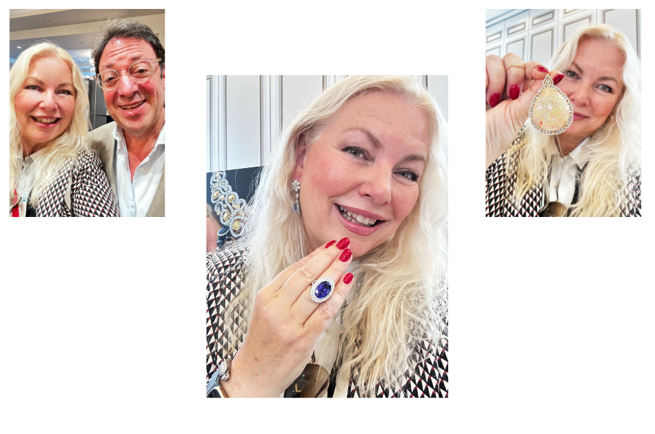 Eddie Levian and Esther Ligthart at JCL Las Vegas 2025 with Levian jewelry