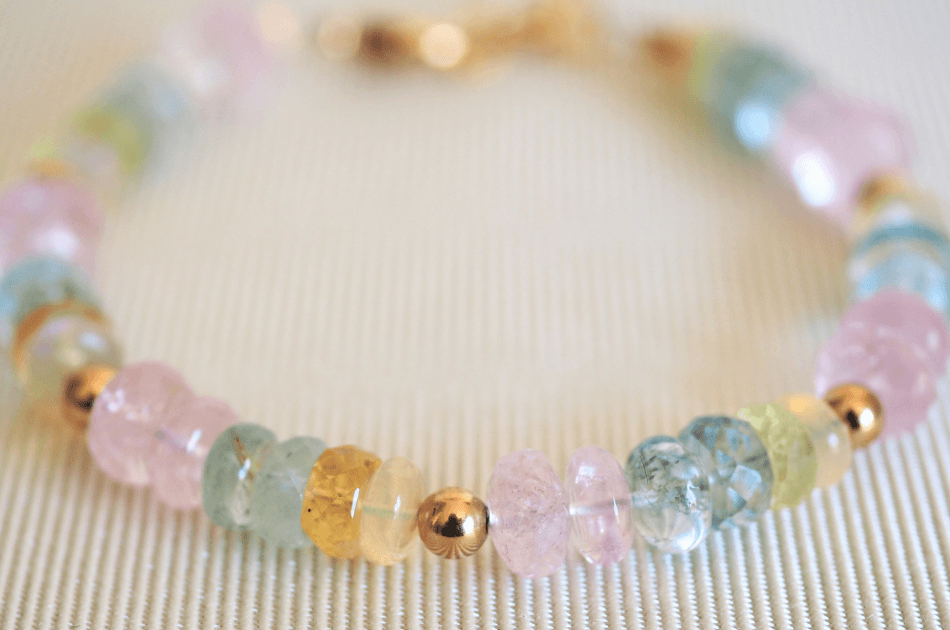 Multicolor gemstone bracelet by Jewels by Marthje, handmade with mixed stones