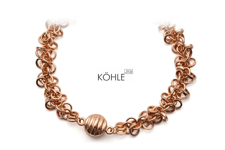 Köhle clasp on necklace, high quality jewelry hardware Pforzheim