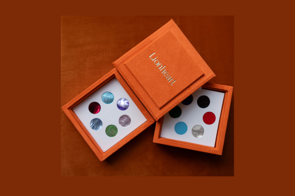 Lionheart boxes with the interchangeable natural stone discs