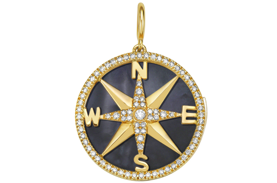 Lionheart Seasons charm on an 18k gold pendant, wind motif