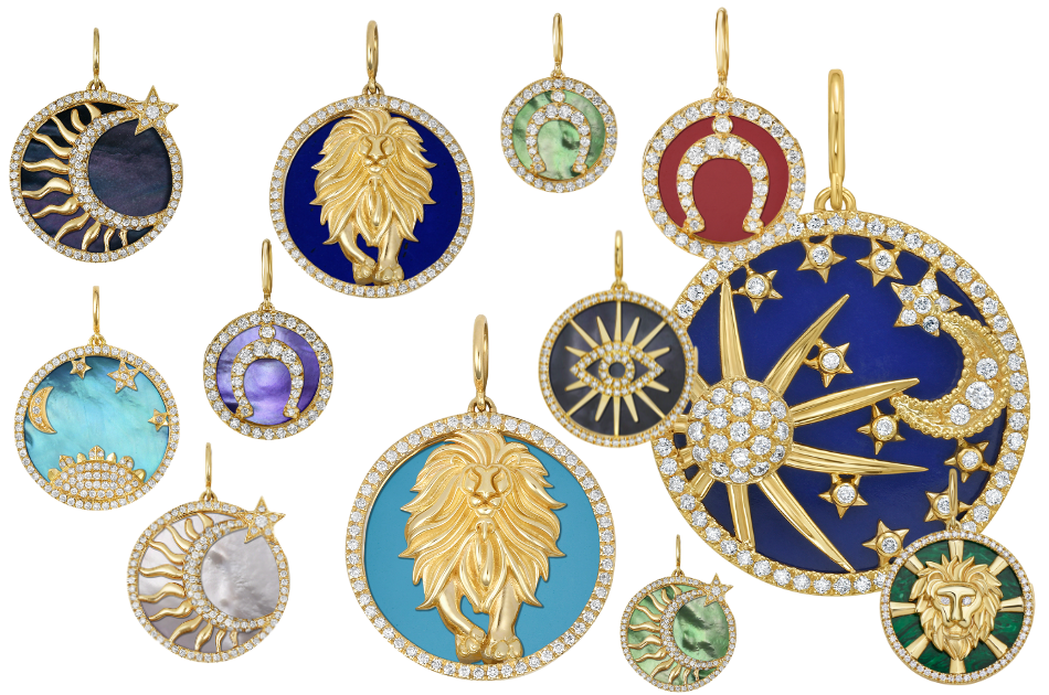 Lionheart Seasons charms with symbolism and color, interchangeable gemstone discs