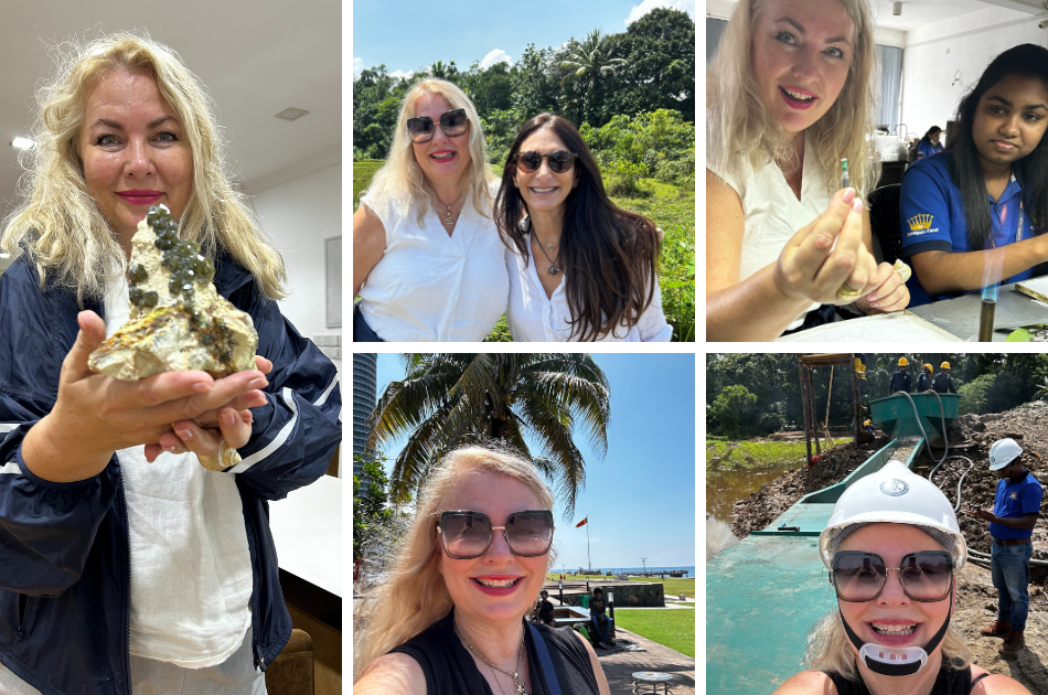 Esther Ligthart and Tracey Ellison during the Ruwanpura Gems Sri Lanka visit