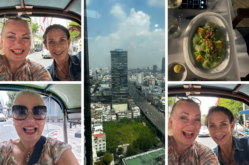 Esther Ligthart and Tracey Ellison after visiting the Ruwanpura Bangkok office exploring Bangkok