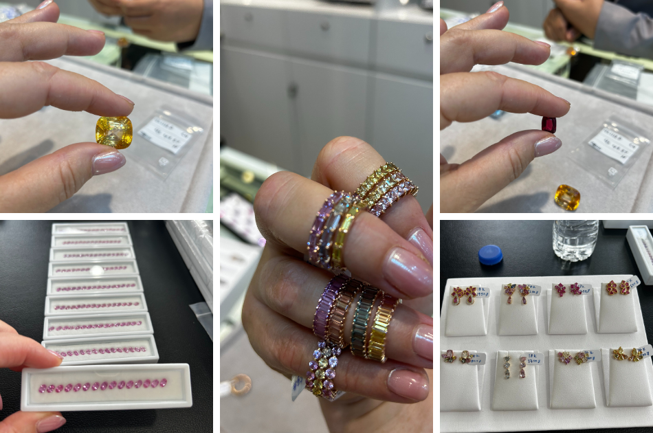 A wide range of ready sapphire jewelry in Bangkok all by Ruwanpura Gems