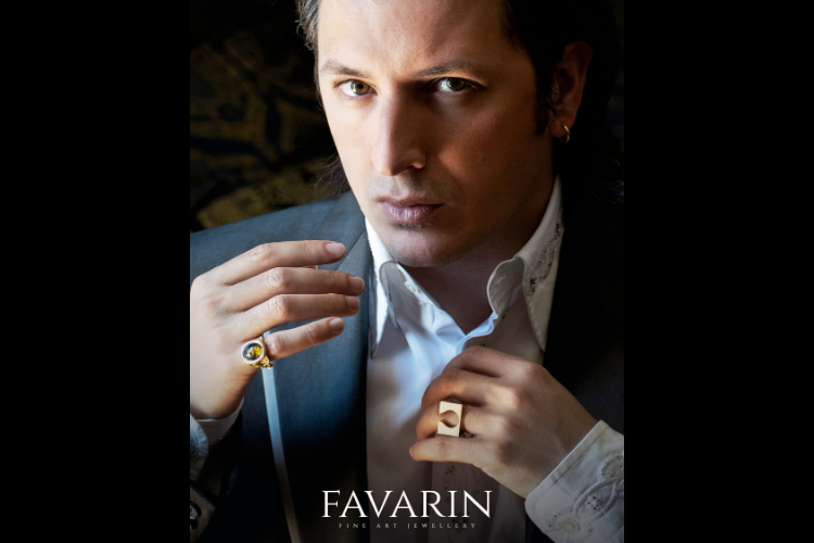 Simone Favarin Saint Archangel Michael Ring, detailed symbolic fine jewelry