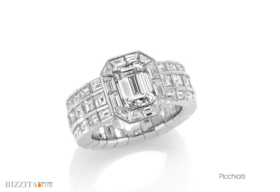 Pichiotti ring in white gold with diamonds